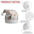 thumbnail image 4 of KLL Christmas Hats for Adults Plush Rabbit In Space Print Santa Hat Xmas Fluffy Santa Claus Hat for Women Men, 4 of 6