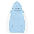thumbnail image 5 of Ashirexll Oversized Hoodies for Girls Long Sleeve Shirts 3-14 Years Winter Solid Color Velvet Fashion Casual Comfortable Warm Fleece Hooded Sweatshirt, 5 of 6