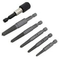 thumbnail image 5 of 6Pcs Stud Screw Extractor Remover Set Broken Damaged Pipes Bolt Easy Out Tool, 5 of 6