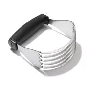 Dough Blender with Blades: Stainless Steel Pastry Blender, Soft-Grip Handle, Dishwasher-Safe, Black