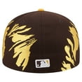 thumbnail image 4 of Men's New Era Brown/Gold San Diego Padres Retro Pattern 59FIFTY Fitted Hat, 4 of 6