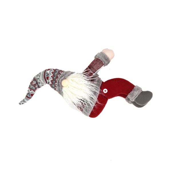 Moyic Cortina de Navidad hebilla Tieback lindo bosque hombre Tiebacks con sombrero largo felpa gancho sujetador abrazadera ventana decoración hogar Kits de decoración para fiestas Blanco Moyic HA070332-02