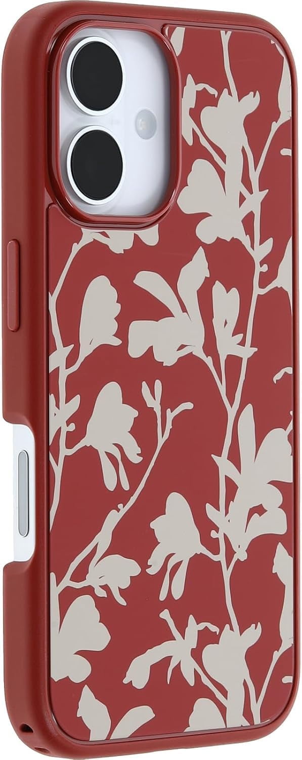 OtterBox iPhone 16 (Only) - Symmetry Series+ Case - Autumn Rust (Red) - Snaps to MagSafe - Ultra-Sleek - Raised Edges Protect Camera & Screen - Non-Retail Packaging
