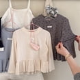 thumbnail image 2 of Camisetas de manga larga de primavera para niñas, Top coreano con dobladillo con volantes, capa Base, ropa de otoño para niños, blusa para niñas, 2 of 6