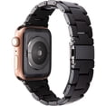 thumbnail image 2 of Compatible con Apple Watch Band 38Mm 40Mm 42Mm 44Mm Thin Light Resin Correa Pulsera con hebilla de acero inoxidable Reemplazo para Iwatch Series 7 6 5 4 3 2 1 Se (Negro/Negro, 38/40/41Mm) Namotu CZDZ-HY207-3, 2 of 7