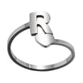 thumbnail image 1 of Fashion 26 English Letter Opening Rings Stainless Steel Girls Love Retro Jewelry, 1 of 9
