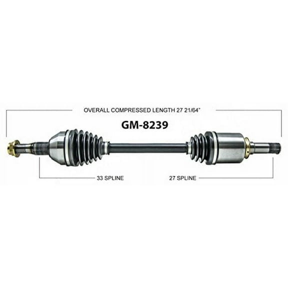 CV Axle Shaft Fits select: 2009-2017 CHEVROLET TRAVERSE, 2007-2017 GMC ACADIA