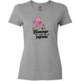 thumbnail image 3 of Inktastic Be a Flamingo in a Flock of Pigeons with Flowers Women's T-Shirt, 3 of 5