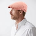 thumbnail image 2 of Newsboy Cap for Men Adjustable Flat Ivy Gatsby Cabbie Driving Hat Breathable Denim Cotton Golf Cap, 2 of 7