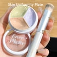 thumbnail image 1 of Xihbxyly Corrector Tricolor, Cobertura Impecable con Brocha, Fórmula Ligera para Todo Tipo de Piel, Larga Duración, Antimanchas, Corrector de Ojeras, Esencial para El Maquillaje Diario, 4,5 G Cada Un, 1 of 3