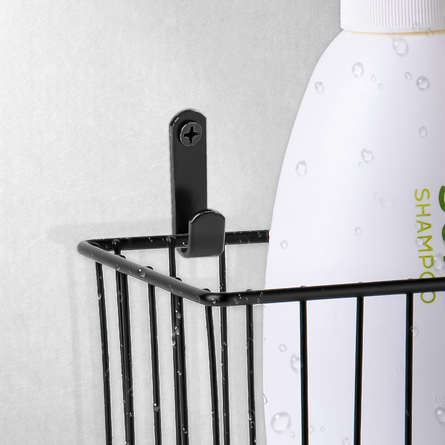Wetheny Black Wire Basket Wall Mounted(4 Pack) - Metal Toilet Paper Storage Basket - Rectangular Wire Baskets for organizing Kitchen,Bathroom,Countertop