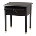 thumbnail image 5 of Baxton Studio Tamra Black Wood Nightstand with Pullout Shelf, 5 of 6