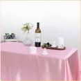thumbnail image 2 of AUQ Table Cloth,Soft Satin Texture Tablecloth,Colorfast and Fade-Resistant Table Cover for Family Gathering,Business Event,or Wedding,145*260CM,White, 2 of 4