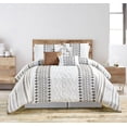 thumbnail image 2 of Lanco Bedding Comforter Set White/Taupe/Black California King, 2 of 7