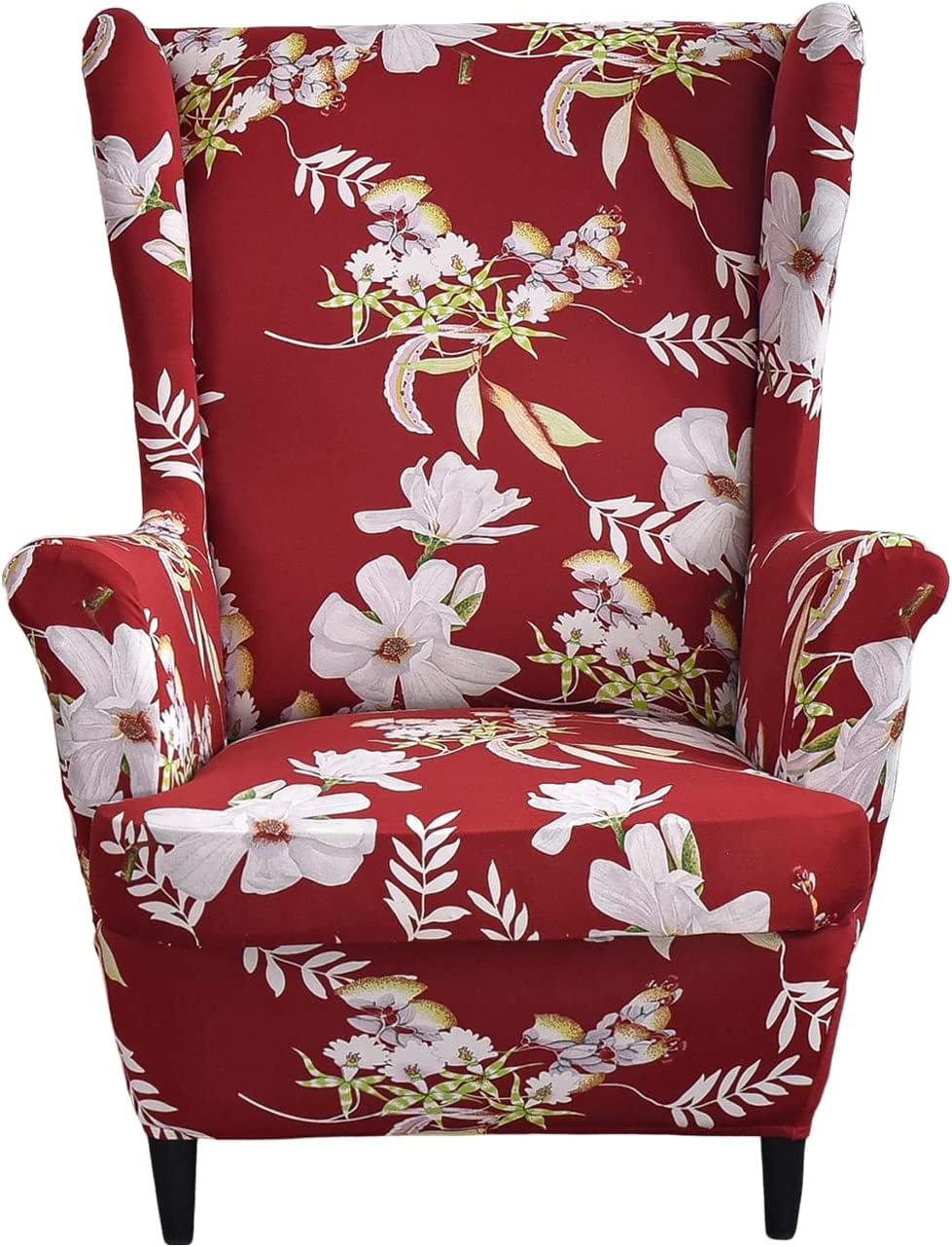 Wingback Chair Slipcovers 2Piece Stretch Spandex Wing Chair Covers