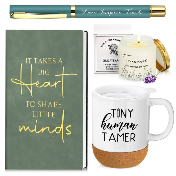 Set de Regalo para Profesores Sayglossy: Cuaderno, Taza, Vela y Bolígrafo