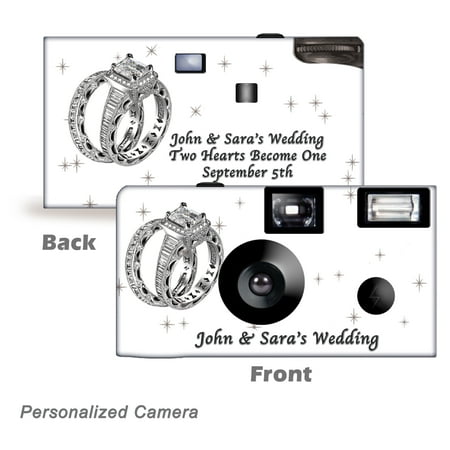 - 10 Pack Personalized Shimmering Engagement on White Disposable Cameras. Free shipping. Wedding Cameras, Event Cameras, from CustomCameraCollection WM-53690-P