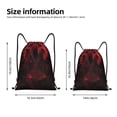 thumbnail image 2 of Saiise Red Gothic Skeleton Throne Pattern Sports Drawstring Backpack - String Swim Gym Bag with Wet Proof Pocket for Women&Men-Medium, 2 of 6