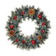 thumbnail image 2 of Herunwer Christmas Wreath with Flocked Pine, Red Poinsettias, Gold Stars, Natural Pine Cones, Holiday Door Decorations, 2 of 6