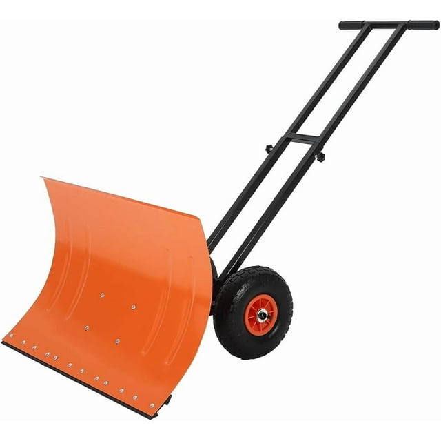 Ourlova Pelle à Neige pour Entrée – Chasse-Neige Robuste de 29 Pouces avec Lame Inclinée, Poignée à Hauteur Réglable et Roues en Caoutchouc pour un Déneigement Efficace