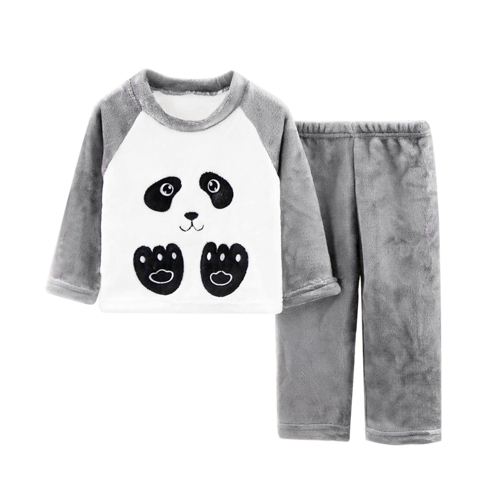 nsendm Big Kid childrenscostume Fall Clothes for Teen Girls Children s Fuzzy Pajama Set Spring and Autumn Long Sleeve Fleece Matching Baby Gear Girls Clothes Dark Gray 9 10 Years Walmart
