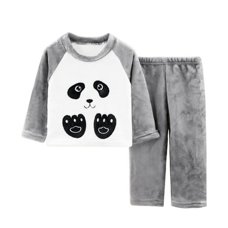 

Baby Girls Cute Outfits Children S Fuzzy Pajama Spring And Fall Long Sleeve Thickened Home Wear Boys Clothes for Girls Size 6-12 Months