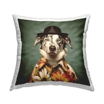 Stupell Industries Dalmatian Trendy Portrait Decorative Printed Throw Pillow, 18 x 18