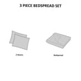 thumbnail image 2 of JERFIT Reversible King Size Bedspread Set with Shams, Cream Quilted Medallion Design, Hypoallergenic Oversized Microfiber Bed Cover, 2 of 10