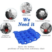 NOGIS Air Inflatable Seat Cushion Blue Makes Any Seat Comfortable, Unique Adjustable Firmness & Easy Inflation for Travel, Pressure Point Pain Relief for Wheelchair Car Office