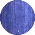 thumbnail image 1 of Ahgly Company Indoor Round Abstract Blue Contemporary Area Rugs, 8' Round, 1 of 4