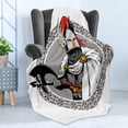 thumbnail image 4 of Medieval Soft Flannel Fleece Throw Blanket, Middle Ages Knight Traditional Costume and Heroic Pastme, Cozy Plush for Indoor and Outdoor Use, 70" x 90", Multicolor, by Ambesonne, 4 of 5
