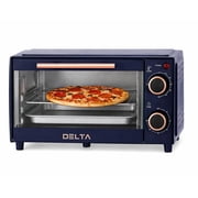 2 Slice Toaster Oven, Small Countertop Oven, Compact Mini Oven Fits 9” Pizza, with Timer & Temperature Control with Baking Tray & Rack for Kitchen, Dorm, Apartment, 750W