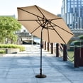 thumbnail image 2 of WestinTrends Paolo 9 Ft Patio Umbrella with Base Included, Market Table Umbrella with with 30 Pound Solid Round Concrete Base, Beige, 2 of 8
