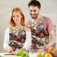 thumbnail image 3 of Pioneer Flower Floral Print Pattern Apron-Garden Aprons for Women with Pockets-Cotton Linen Waterproof Kitchen Cooking Gardening Aprons Adjustable for Kitchen,Cooking,BBQ and Salon 33x27 Inch, 3 of 7