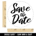 thumbnail image 2 of Save the Date Script Self-Inking Rubber Stamp Ink Stamper - Lime Green Ink - Small 3/4 Inch, 2 of 7