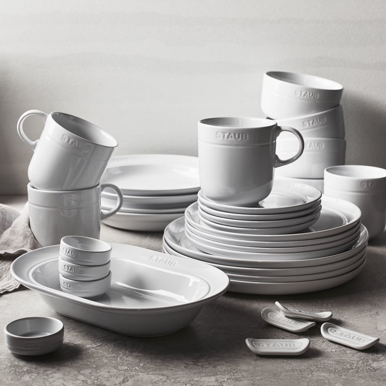 Staub Ceramic Dinnerware 4-pc 16 oz. Mug Set - White