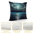 thumbnail image 4 of Fenyluxe Moon Clouds Water Fashion Style Dirt-Resistant Throw Pillow Covers for Couch Sofa Bed Living Room Bedroom Zipper Closure 1PC 20x20in, 4 of 5