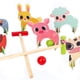 thumbnail image 3 of Croquet Para Niños Juego De Mini Croquet Colorido Para Niños Con Mazos De Madera Y Pelota Juego De Croquet De Animales Resistentes Juego De Golf De Mesa No Tóxico Para Padres E Hijos Yuarrent OD004361-00, 3 of 5