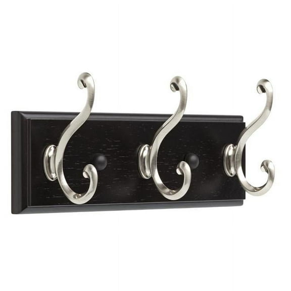 Liberty Hardware & Liberty Hardware 260870 10 in. Scroll Hook Rack, Black