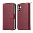 thumbnail image 3 of Allytech Samsung Galaxy A05s Wallet Case with 9 Card Slots & Zipper Pouch for Women Men, Magnetic Closure Kickstand Durable PU Leather Wristlet Strap Folio Flip Luxury Cover - Winered, 3 of 8