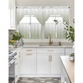 thumbnail image 4 of Sage Green Ombre Stripe Swag Curtains for Living Room/Bedroom Windows, Modern Abstract Gradient Striped Kitchen Curtains and Valances Set 36 Inch Length, Light Filtering Swags Valance Curtain Panels, 4 of 5