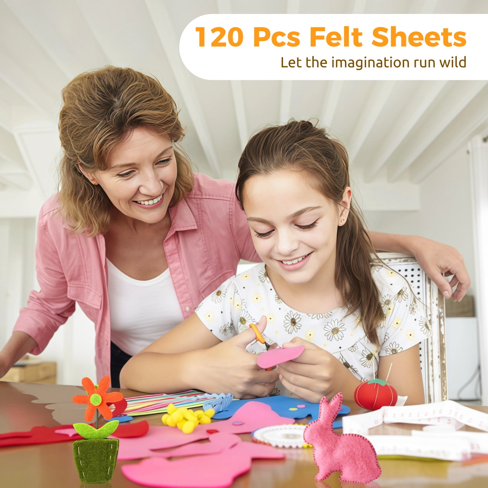 120 Pcs Felt Sheets 11.8x11.8 in, 40 Colors Craft Felt Squares, Soft & Long-Lasting, Easy to Cut, Fabric Felt for DIY Crafts, Sewing, Young Artist's Art Projects, Decorations