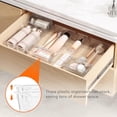 thumbnail image 5 of Lifewit 8 Pcs Large Bathroom Drawer Organizers, 3 Sizes Clear Plastic Storage Organizer Trays for Make Up, Kitchen Utensils, Vanity Accessories in Bathroom/Office/Dresser Organization, 5 of 8