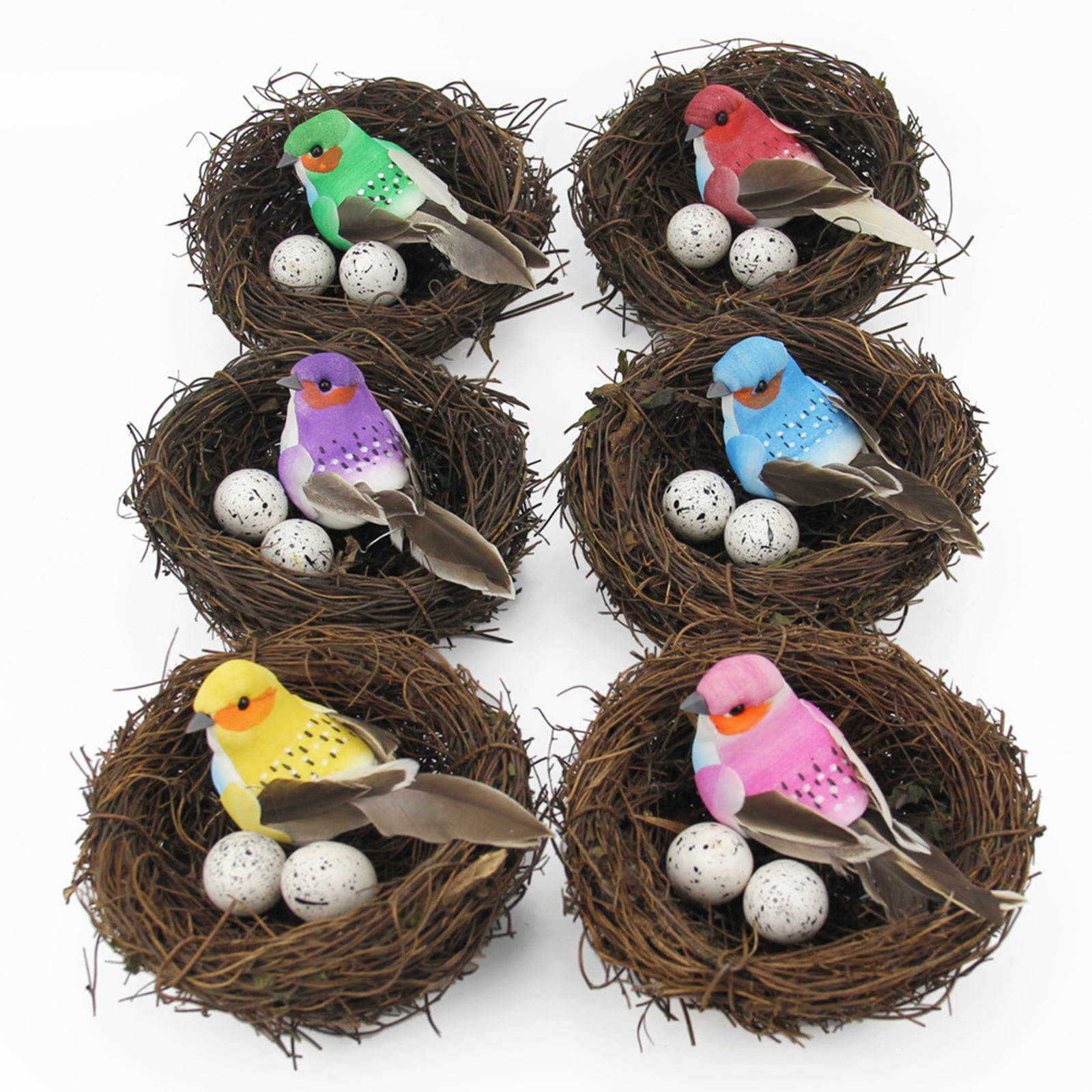 Novelty Resin Eggs Natural Plant Made Bird Nest Decorations Decorative Ornaments 