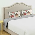 thumbnail image 3 of Yayeee Pillowcase King Size Set of 2 Satin Wrinkle Resistant Pillow Case, Red Christmas Poinsettia, 3 of 8