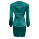 thumbnail image 5 of Vestido midi formal plisado para mujer - Vestido de cóctel con escote en V profundo y cremallera, 5 of 6