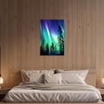 thumbnail image 5 of ZHONGYUTONG Northern Lights Wall Art Aurora Borealis Canvas Pictures Forest Trees Landscape Painting for Living Room Bedroom Decor Framed (12.00" x 18.00"), 5 of 5
