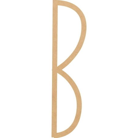 Wood MDF Letter B, Craft Alphabet 10'' Small Home Décor, Motherburger Font