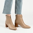 thumbnail image 6 of Journee Collection Womens Kayden Tru Comfort Foam Back Heel Zip Stacked Heel Booties, 6 of 7