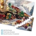 thumbnail image 3 of 500 PCS Vintage Art Christmas train Wooden Puzzles 500 Piece,Wonderful imagination,Brain Challenge,Exquisite Christmas Gift,Suitable for relaxing during holidays,Classic Christmas train Fun Puzzle, 3 of 6
